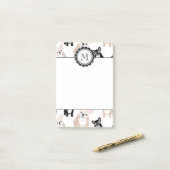 Aangepast Frans Bulldog Patroon Post-it® Notes (Op bureau)