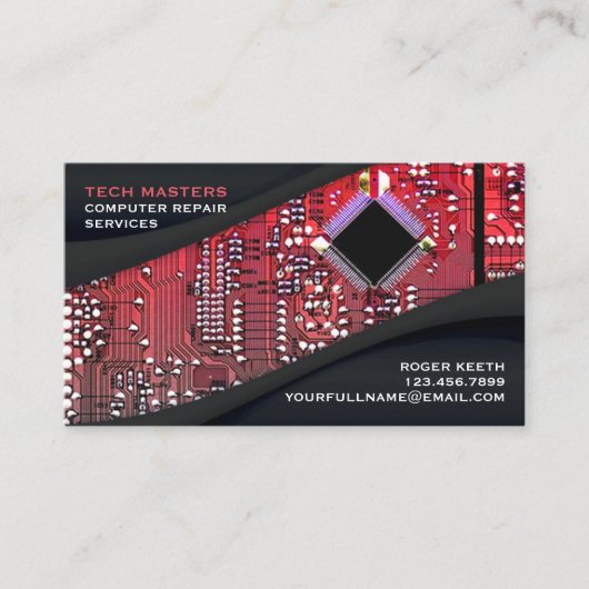 Aangepast Frans Computer Visitekaartje (Voorkant)