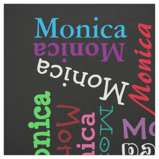 Aangepast Funky Fun Cute Colorful Name Patroon Stof