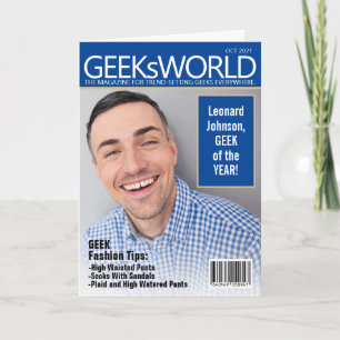 Aangepast Funny Fake GeeKsWorld Magazine Verjaarda Kaart