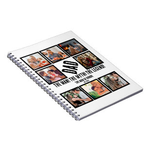 Aangepast Funny Fathers dag Papa gift 8 Foto Colla Notitieboek