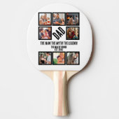 Aangepast Funny Fathers dag Papa gift 8 Foto Colla Tafeltennisbatje (Voorkant)