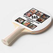 Aangepast Funny Fathers dag Papa gift 8 Foto Colla Tafeltennisbatje (Voorkant Gekanteld)