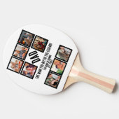 Aangepast Funny Fathers dag Papa gift 8 Foto Colla Tafeltennisbatje (Zijkant)