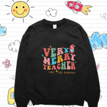 Aangepast Funny Teacher-kerstshirt
