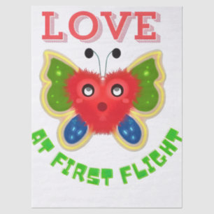 Aangepast Fuzzy Hart Vlinder Cadeau Tissuepapier