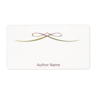 Aangepast geautografeerd door Schrijver Bookplate Etiket