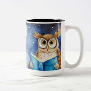 Aangepast gebed   Sober Owl Big Book Tweekleurige Koffiemok