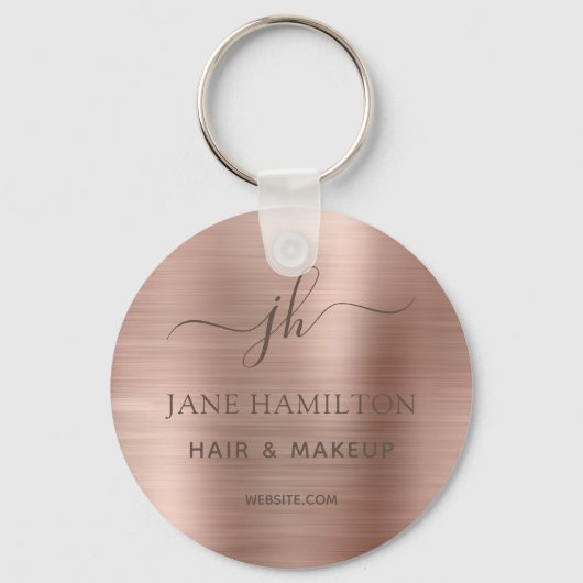 Aangepast geborsteld metaal promotionele bedrijfsn sleutelhanger (Voorkant)