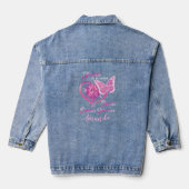 Aangepast geborsteld om borstkankeroverlevende te  denim jacket (Achterkant)