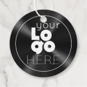 Aangepast geborsteld Zwart Metaal Bedrijfs Logo Ha Bedankjes Labels (Voorkant)