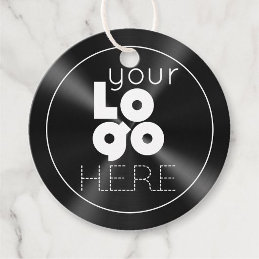 Aangepast geborsteld Zwart Metaal Bedrijfs Logo Ha Bedankjes Labels (Voorkant)