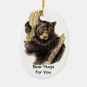 Aangepast gedateerd Beer voor je zwarte Beer Keramisch Ornament