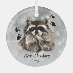Aangepast gedateerd raket blazen, liefdesdieren glas ornament