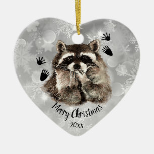 Aangepast gedateerd raket blazen, liefdesdieren keramisch ornament