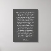 Aangepast gedicht afdrukken op Canvas (Voorkant)