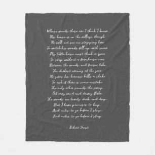 Aangepast gedicht Song Lyric Quote Fleece Deken