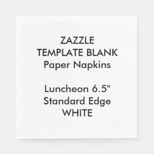 Aangepast gedrukt groot WITTE Luncheon PaperNapkin Servetten