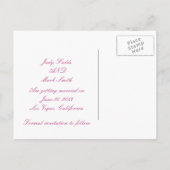 Aangepast geeft roze lint op het Briefkaart Datum (Achterkant)