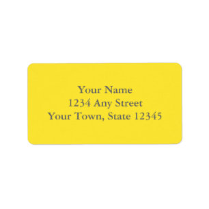 Aangepast geel en grijs gedrukte Adresetiketten Etiket