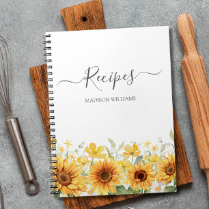 Aangepast Geel Zonnebloem Familie Recept Notitieboek
