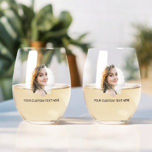 Aangepast geëtst foto-effect Instagram Wijnglas Zonder Voet