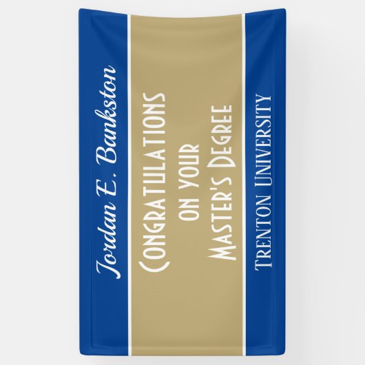 Aangepast gefeliciteerd! Masterspandoek Spandoek (Verticaal)