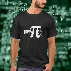Aangepast Gefeliciteerd Pi-dag met Jaar en Pi-symb T-shirt