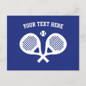 Aangepast gekruiste rackets logo tennisbriefkaarte briefkaart (Voorkant)