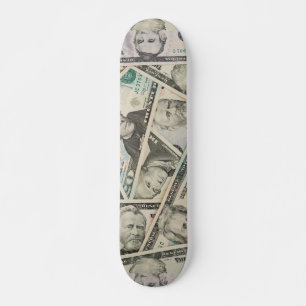 Aangepast geld afdrukken skateboard