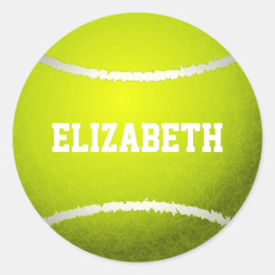 Aangepast gele tennisbal ronde sticker