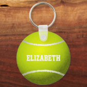 Aangepast gele tennisbal sleutelhanger (Voorkant)