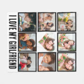 Aangepast geluid Ik hou van mijn vriendin 9 Fotoco Fleece Deken (Voorkant (Horizontaal))