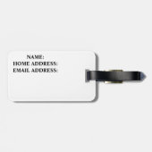 Aangepast gemaakt Bagagelabel (Achterkant horizontaal)