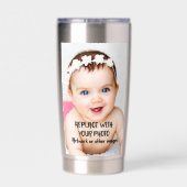 Aangepast gepersonaliseerd (2 zijkanten) geïsoleerde drinkbeker (Achterkant)