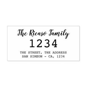 Aangepast gepersonaliseerd adres voor grote nummer 	rubberstempel