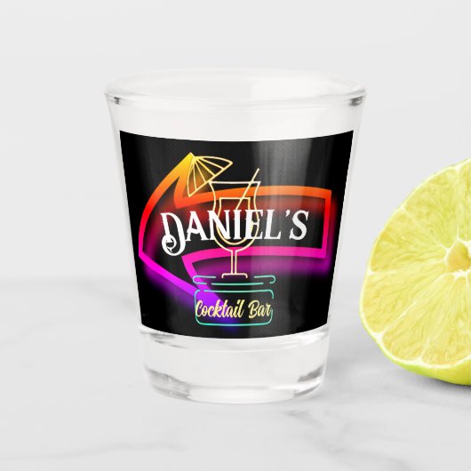 Aangepast gepersonaliseerd bartender cadeau shot glas (Voorkant)