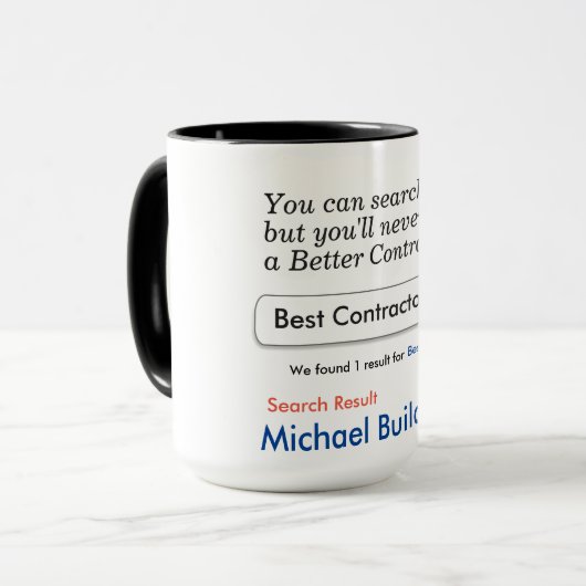 Aangepast gepersonaliseerd exemplaar voor contract mok (Voorkant links)