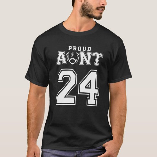 Aangepast gepersonaliseerd Football Tunt nummer 24 T-shirt (Voorkant)