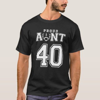 Aangepast gepersonaliseerd Football Tunt nummer 40 T-shirt