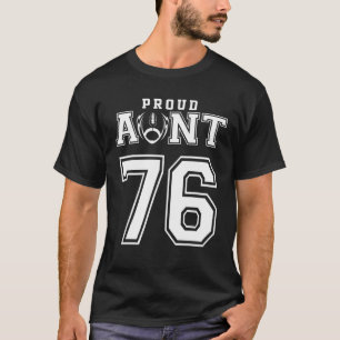 Aangepast gepersonaliseerd Football Tunt nummer 76 T-shirt