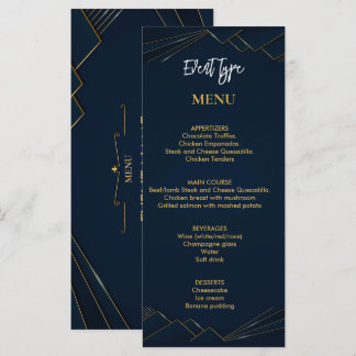 Aangepast gepersonaliseerd menu voor verjaardagsfe