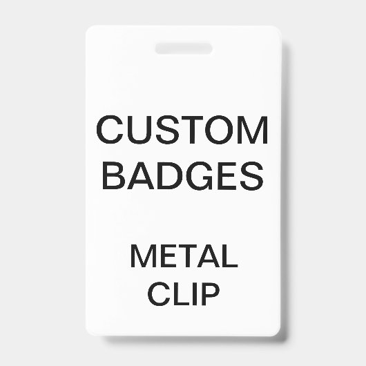 Aangepast, gepersonaliseerd METAAL CLIP BADGE (Voorzijde)