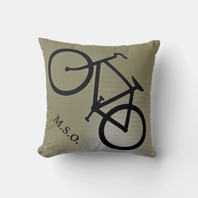 aangepast gepersonaliseerd monogram Initiaal op bi Kussen (Voorkant)