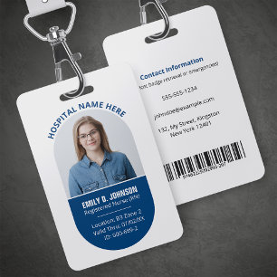 Aangepast geregistreerd verpleegster RN-foto-logo Badge