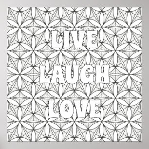 Aangepast geSacred Geometry Adult Coloring Poster