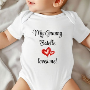 Aangepast geschenk van oma, oma houdt van mij, Uni Romper