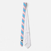 Aangepast gestreepte stropdas met transgendervlag (Achterkant)