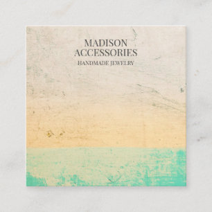 Aangepast getextureerde grafische juwelenzaken vierkante visitekaartje
