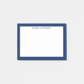 Aangepast gewoon modern blauw Lijst Post-it® Notes (Voorkant)